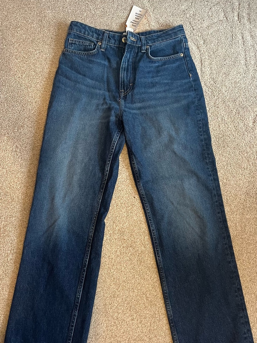 H&M Women's Dark Blue Straight leg High-Rise Jeans-NWT